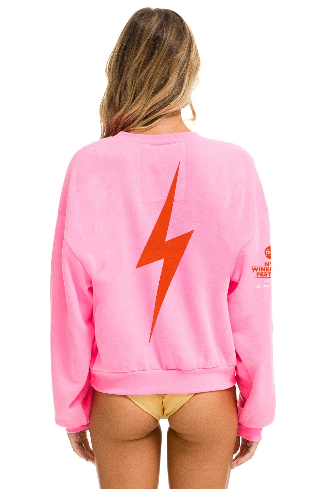 Classic NEW YORK WINE & FOOD 2025 CREW SWEATSHIRT RELAXED - NEON PINK