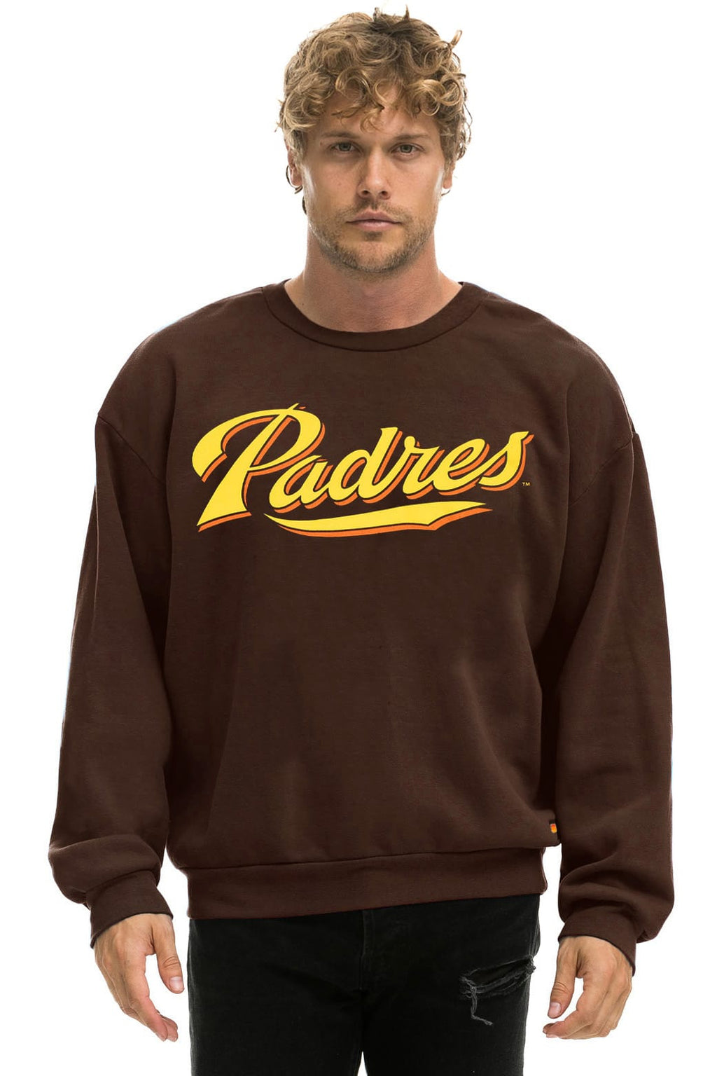 Classic SAN DIEGO PADRES 2026 RELAXED CREW SWEATSHIRT - BROWN