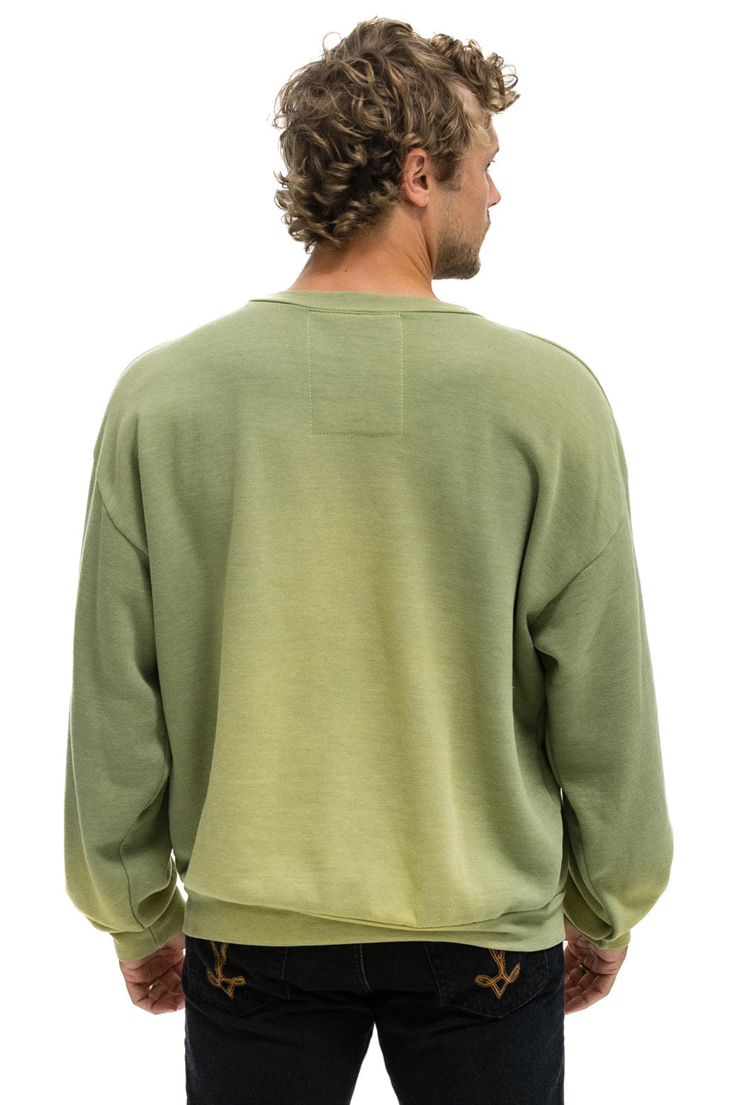 Classic CALIFORNIA PALM PATCH RELAXED CREW SWEATSHIRT - FADED ARMY