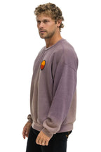 Classic SUNSET PATCH RELAXED CREW SWEATSHIRT - FADED MOCHA
