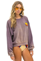 Classic SUNSET PATCH RELAXED CREW SWEATSHIRT - FADED MOCHA