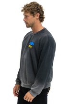 Classic LIVE FREE ADVENTURE PATCH RELAXED CREW SWEATSHIRT - FADED SMOKE