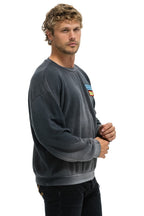 Classic LIVE FREE ADVENTURE PATCH RELAXED CREW SWEATSHIRT - FADED SMOKE