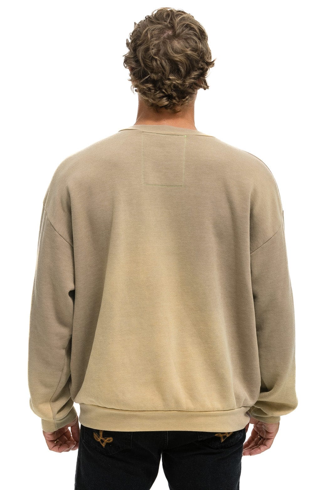 Classic CALIFORNIA SURFER PATCH RELAXED CREW SWEATSHIRT - FADED TAN
