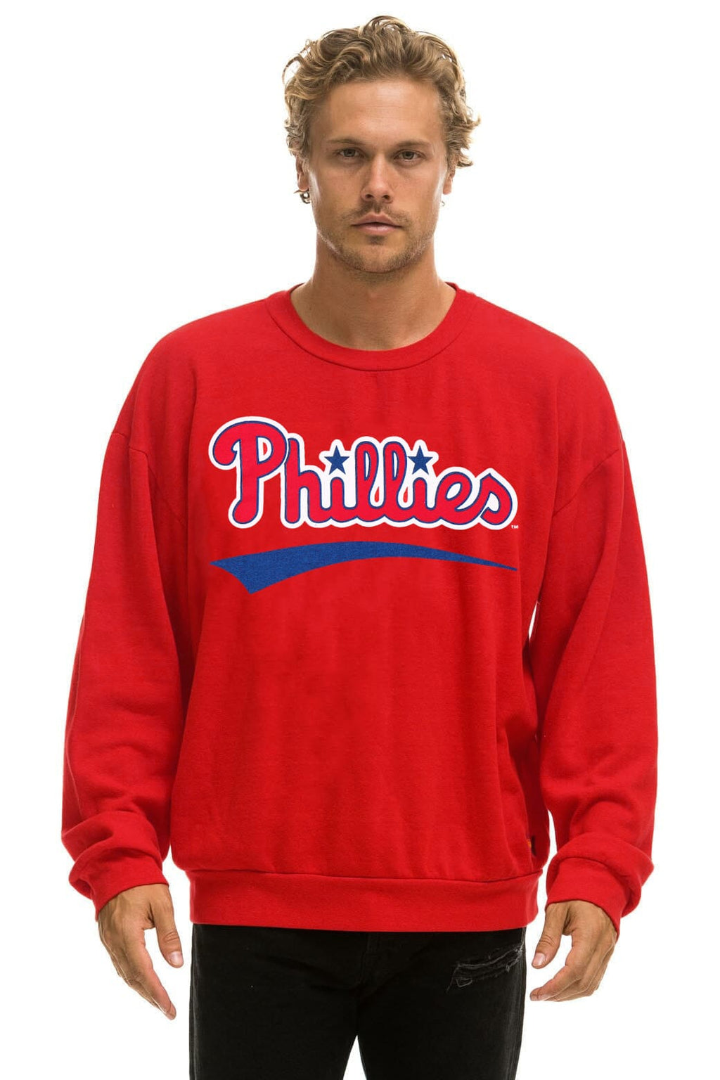 Classic PHILADELPHIA PHILLIES 2026 RELAXED CREW SWEATSHIRT - RED