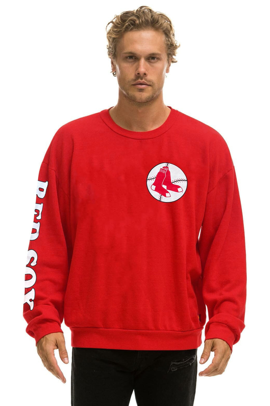 Classic BOSTON RED SOX 2026 RELAXED CREW SWEATSHIRT - RED