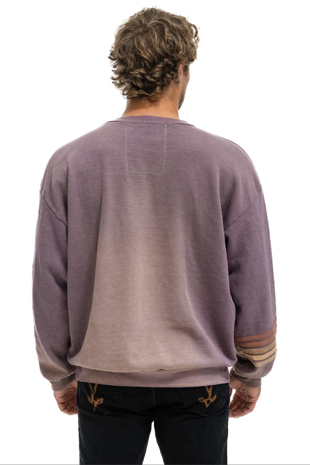 Classic RUGBY STITCH RELAXED CREW SWEATSHIRT - FADED MOCHA