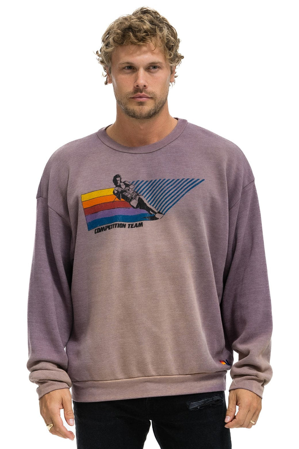Classic WATER SKIER RELAXED CREW SWEATSHIRT - FADED MOCHA