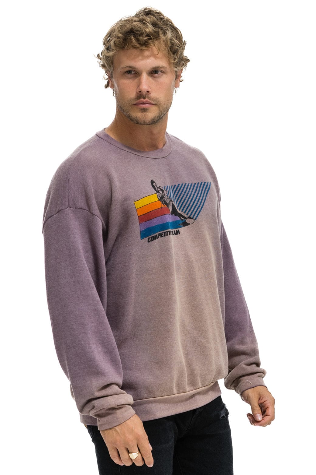 Classic WATER SKIER RELAXED CREW SWEATSHIRT - FADED MOCHA