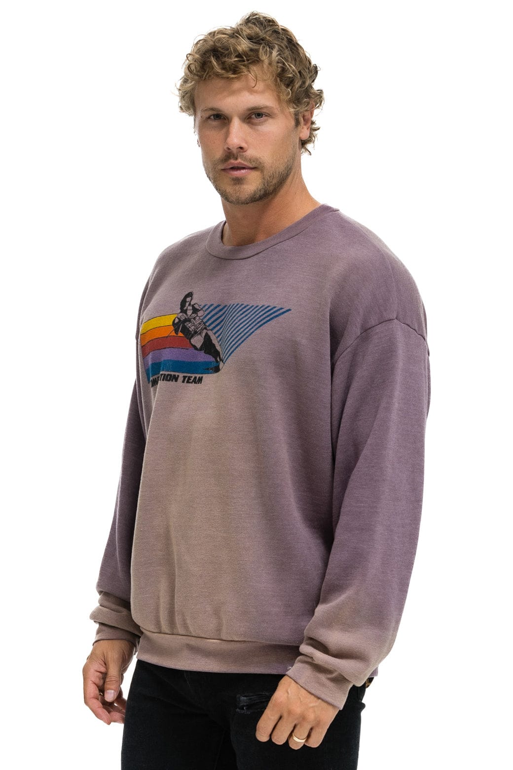 Classic WATER SKIER RELAXED CREW SWEATSHIRT - FADED MOCHA