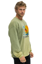 Classic WINDSURF JUMP RELAXED CREW SWEATSHIRT - FADED ARMY