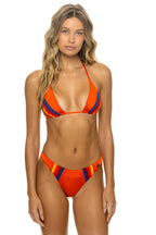 Classic 5 STRIPE LUXE BIKINI BOTTOMS - ORANGE