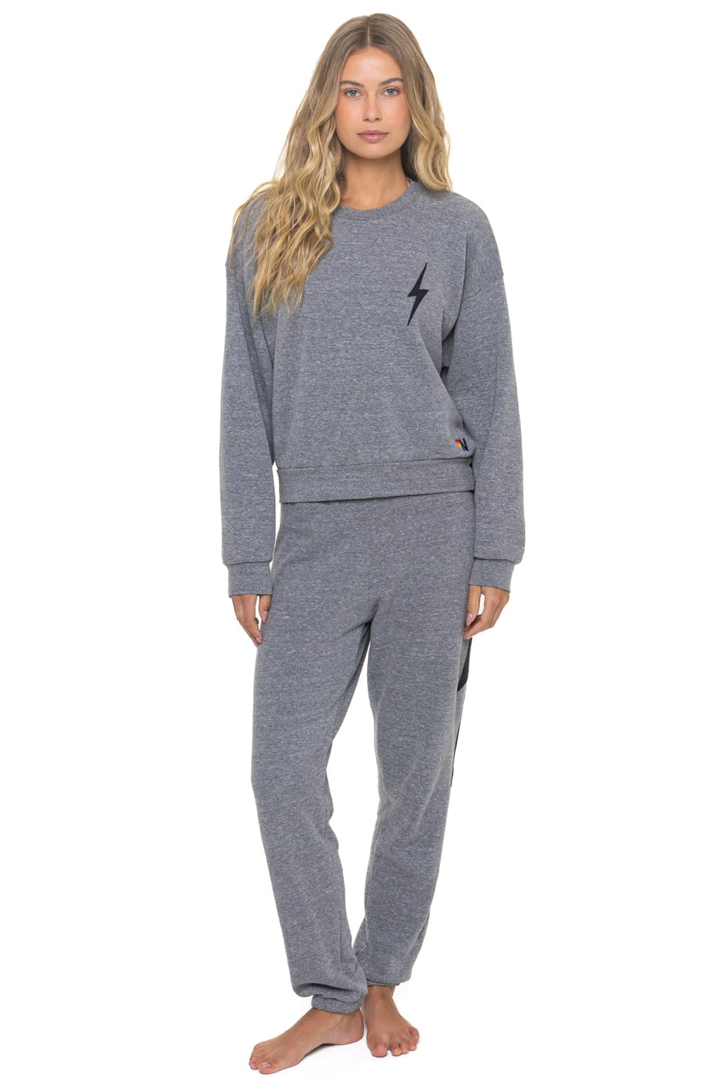Classic BOLT STITCH RELAXED CREW SWEATSHIRT - HEATHER GREY