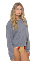 Classic BOLT STITCH RELAXED CREW SWEATSHIRT - HEATHER GREY