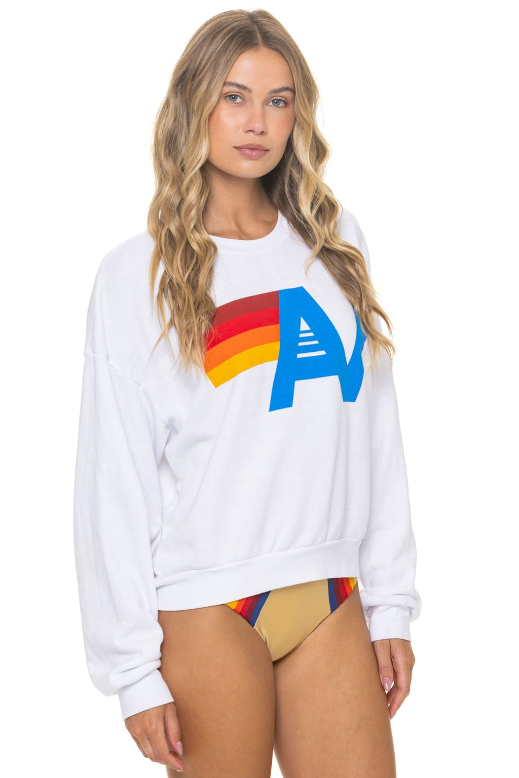 Classic LOGO RELAXED CREW SWEATSHIRT - WHITE