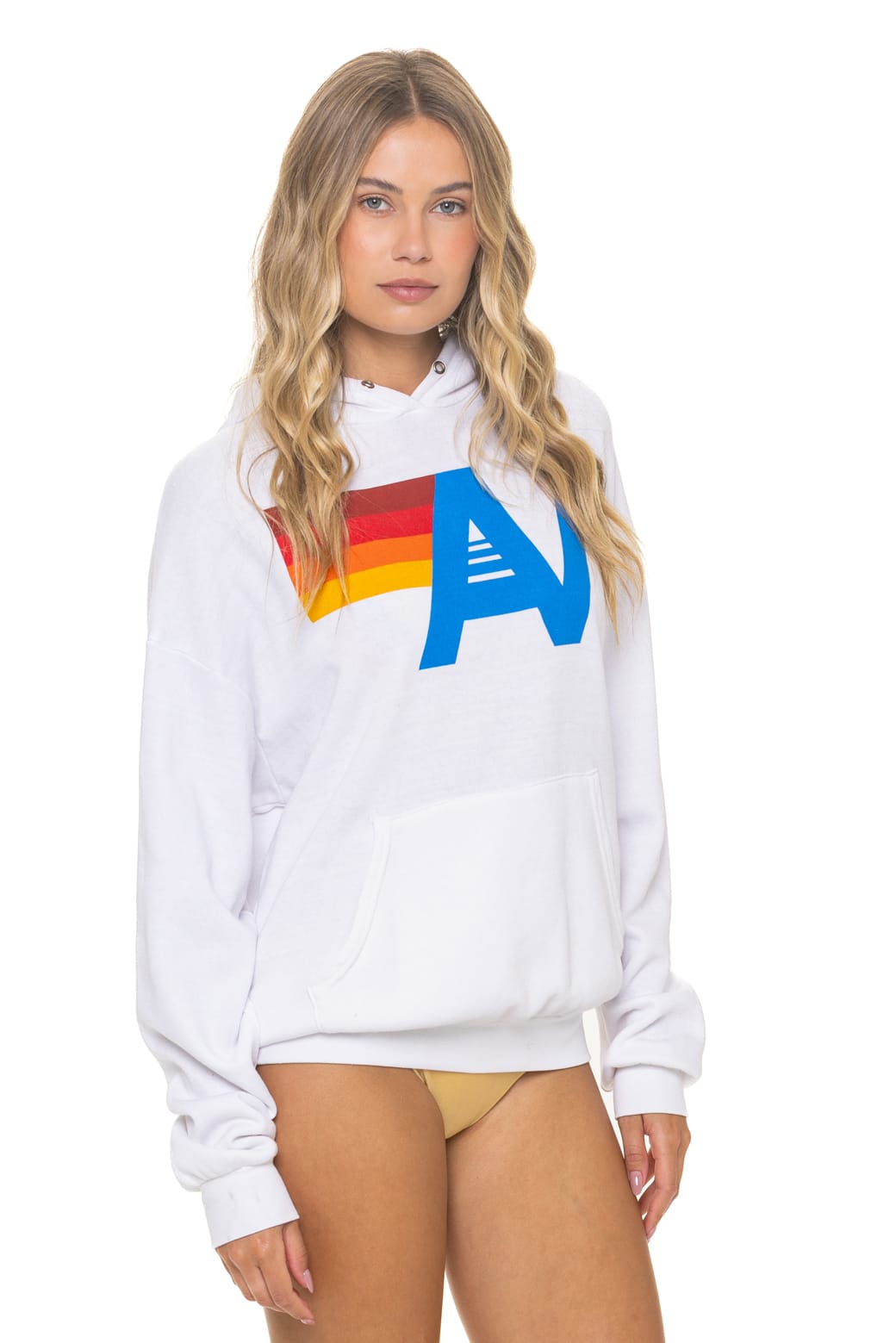 Classic LOGO PULLOVER RELAXED HOODIE - WHITE