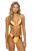 Classic 5 STRIPE LUXE BIKINI BOTTOMS - GOLD