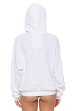 Classic LOGO PULLOVER RELAXED HOODIE - WHITE