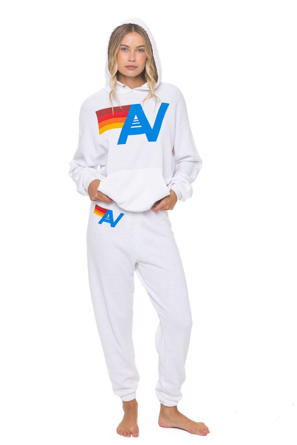 Classic LOGO PULLOVER RELAXED HOODIE - WHITE
