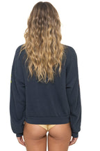 Classic AVIATOR NATION RELAXED VENICE CREW SWEATSHIRT - CHARCOAL