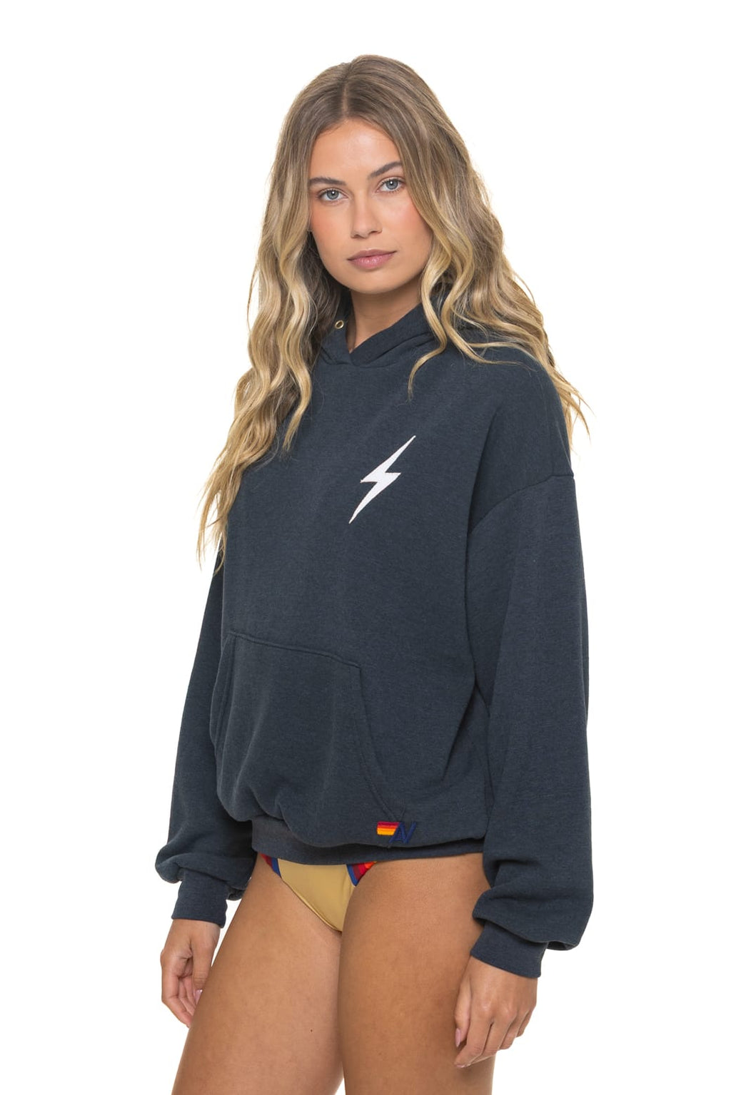 Classic BOLT STITCH RELAXED PULLOVER HOODIE - CHARCOAL