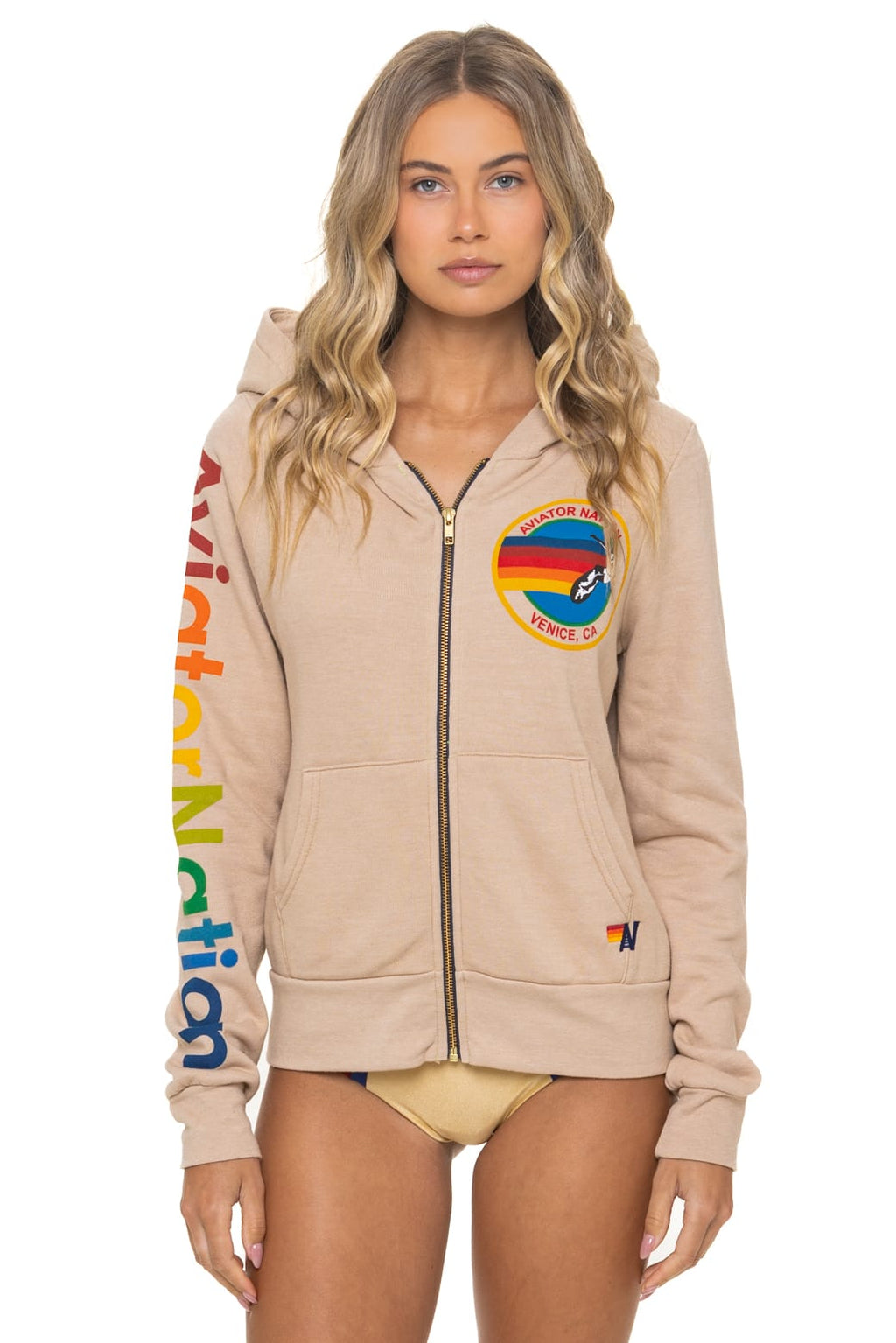 Classic AVIATOR NATION VENICE HOODIE - SAND