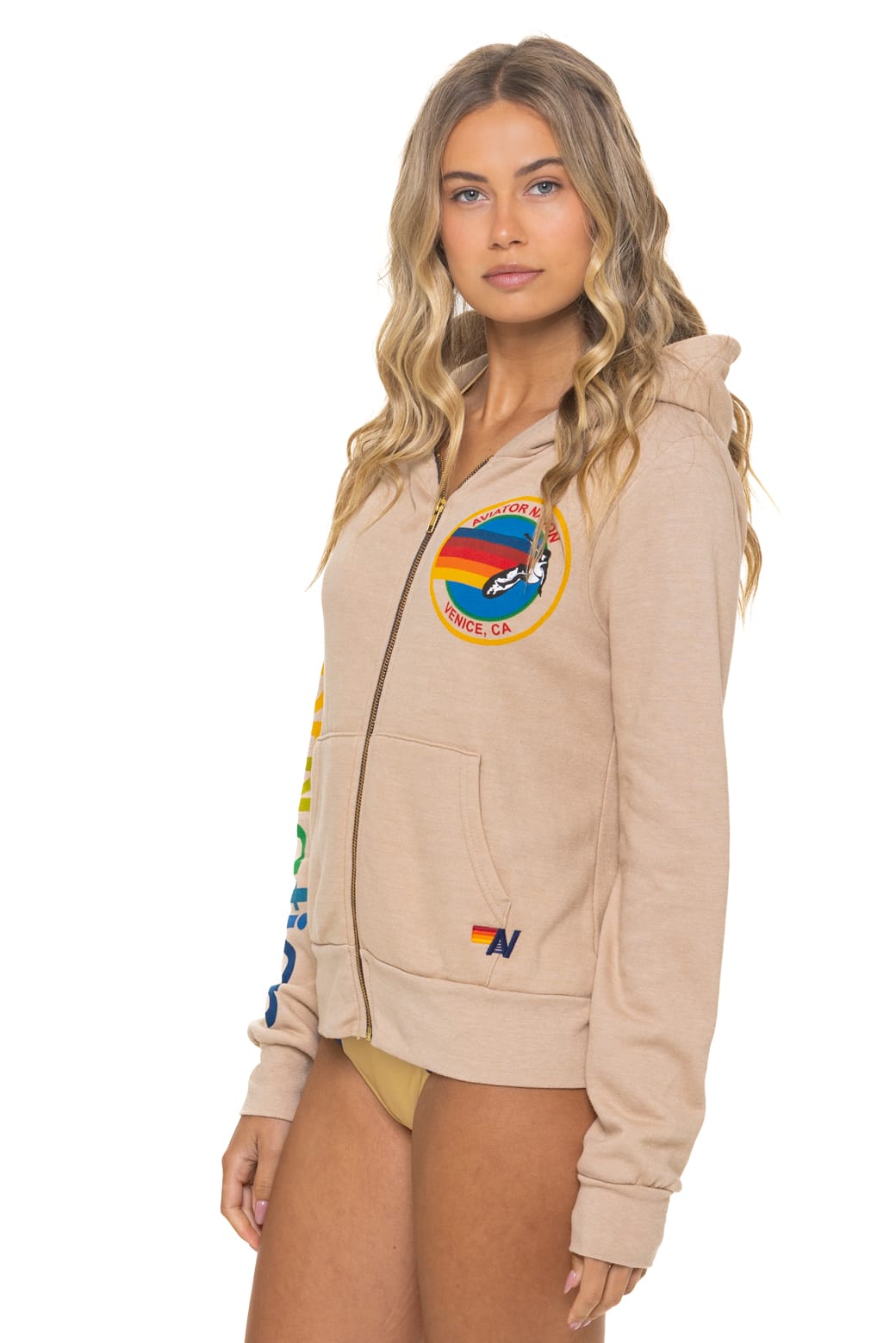 Classic AVIATOR NATION VENICE HOODIE - SAND