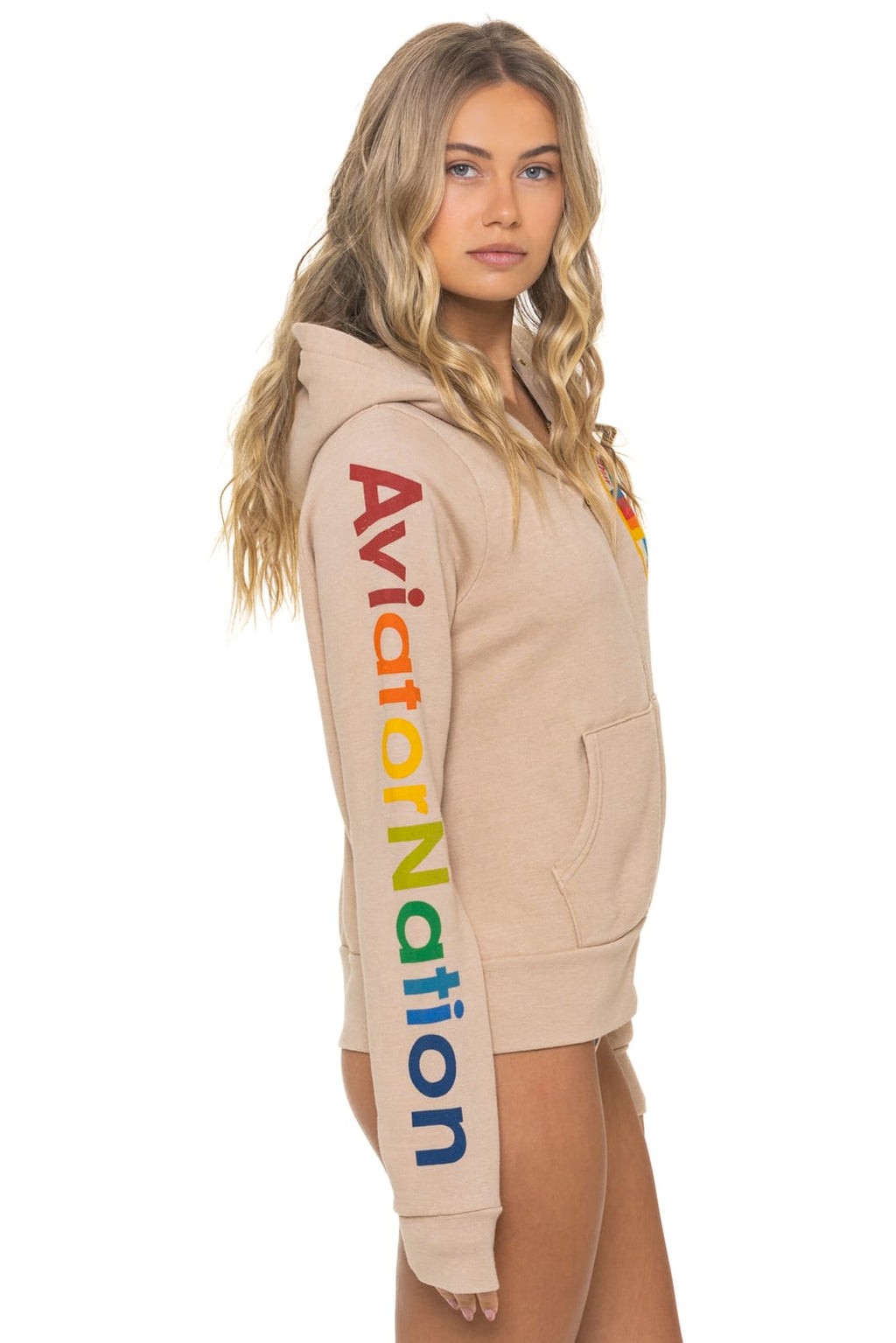 Classic AVIATOR NATION VENICE HOODIE - SAND