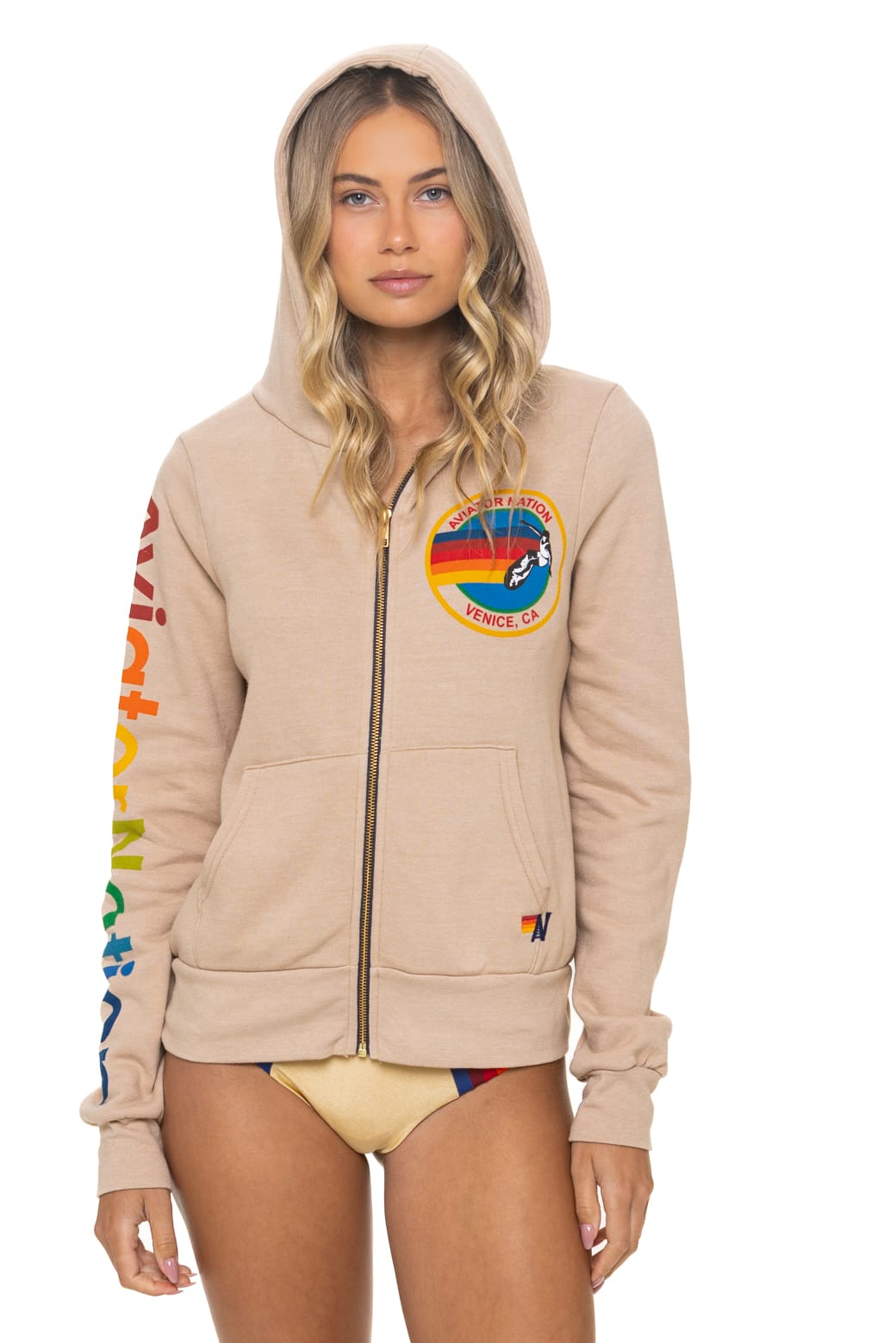 Classic AVIATOR NATION VENICE HOODIE - SAND