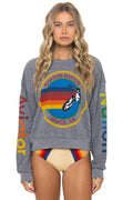 Classic AVIATOR NATION RELAXED VENICE CREW SWEATSHIRT - HEATHER GREY