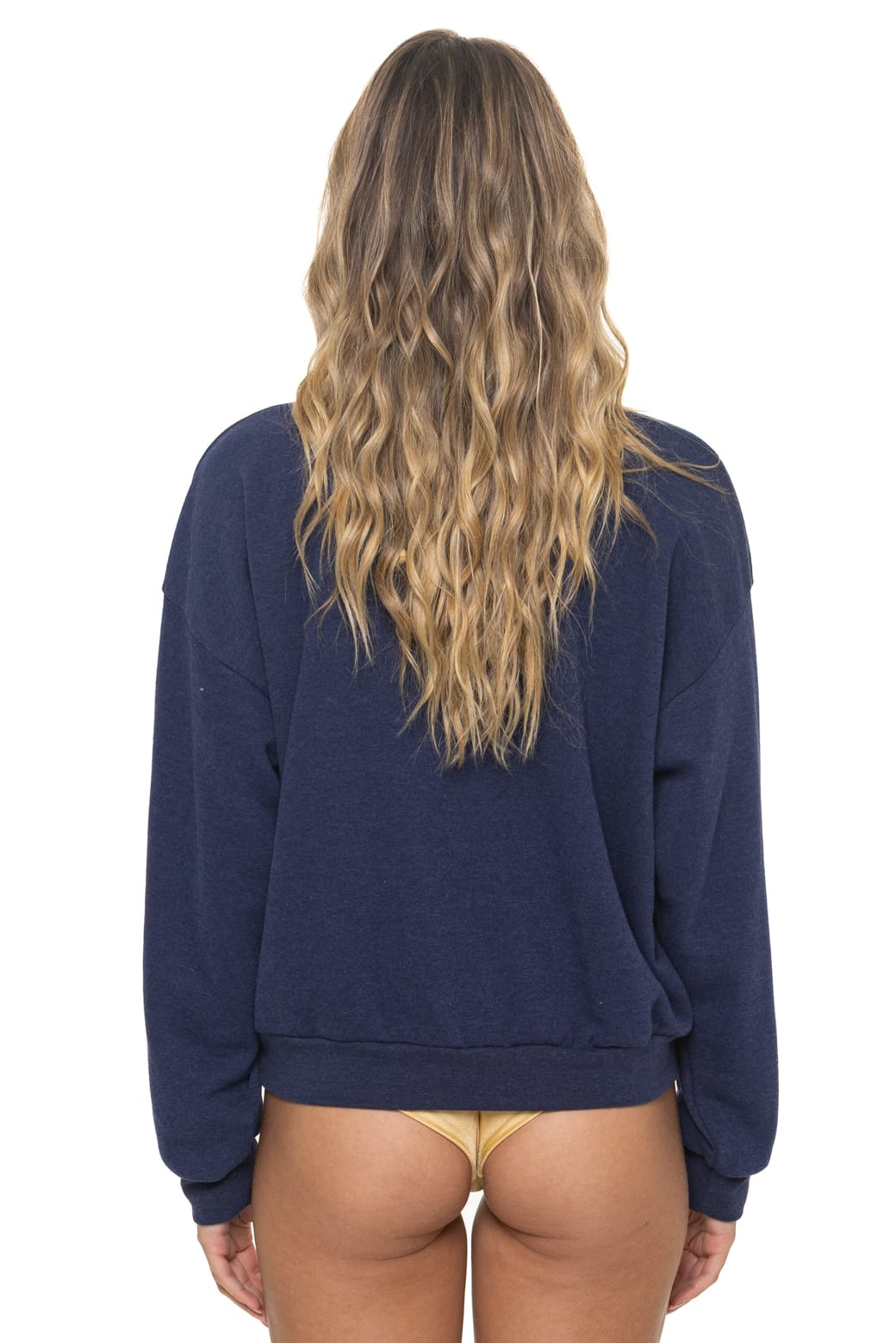 Classic BOLT STITCH RELAXED CREW SWEATSHIRT - NAVY WHITE
