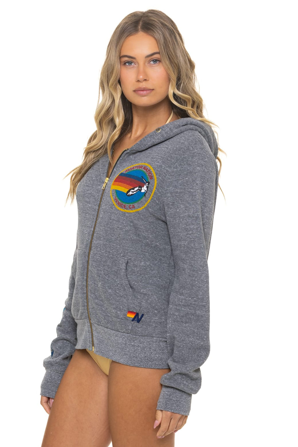 Classic AVIATOR NATION VENICE HOODIE - HEATHER GREY