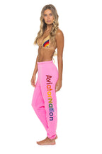 Classic AVIATOR NATION VENICE SWEATPANTS - NEON PINK