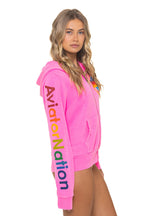 Classic AVIATOR NATION VENICE HOODIE - NEON PINK