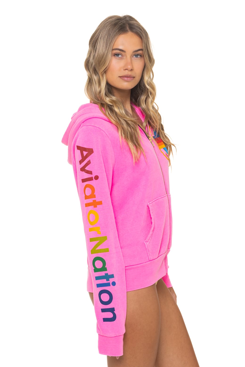 Classic AVIATOR NATION VENICE HOODIE - NEON PINK