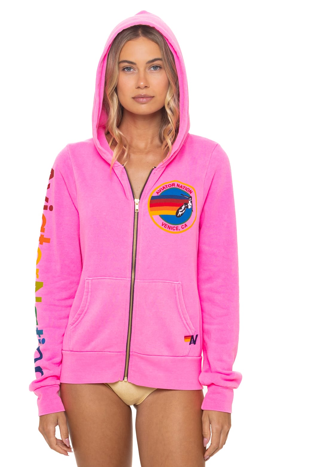 Classic AVIATOR NATION VENICE HOODIE - NEON PINK
