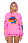 Classic AVIATOR NATION RELAXED VENICE PULLOVER HOODIE - NEON PINK