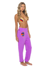 Classic AVIATOR NATION VENICE SWEATPANTS - NEON PURPLE