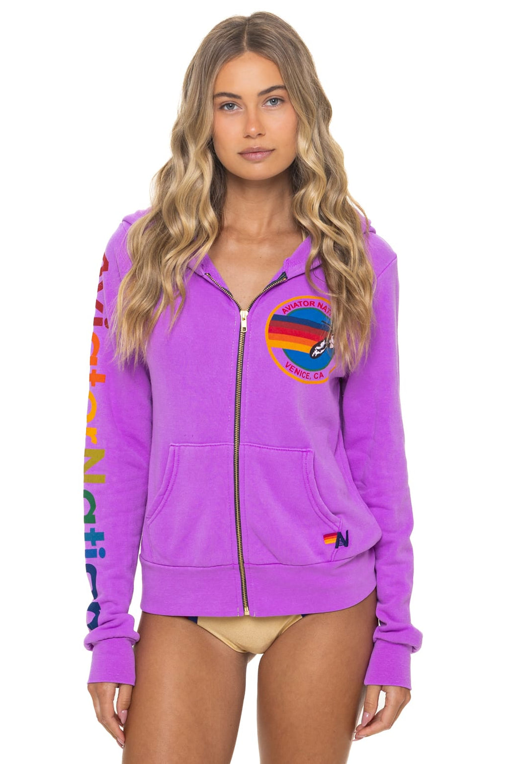 Classic AVIATOR NATION VENICE HOODIE - NEON PURPLE