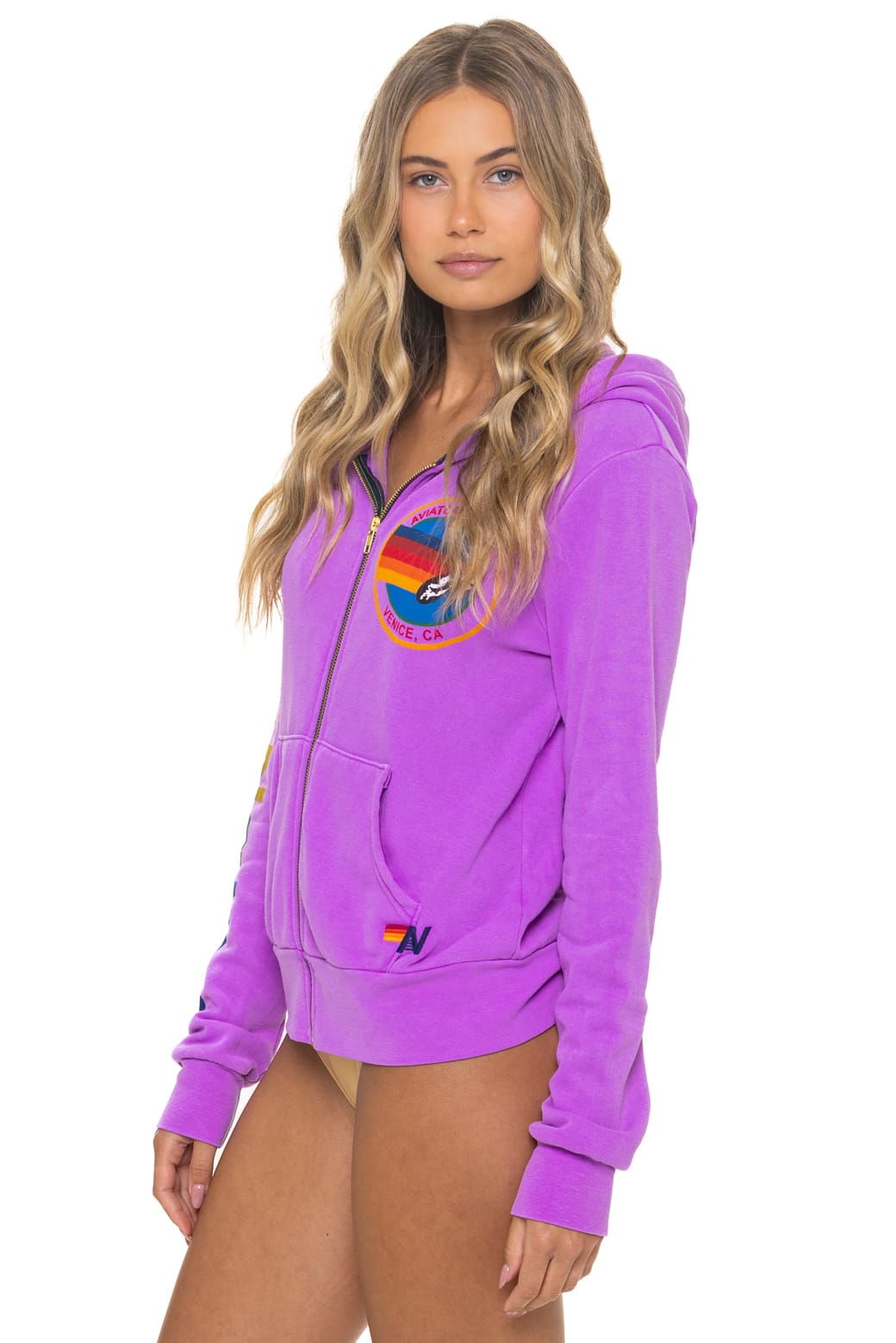 Classic AVIATOR NATION VENICE HOODIE - NEON PURPLE