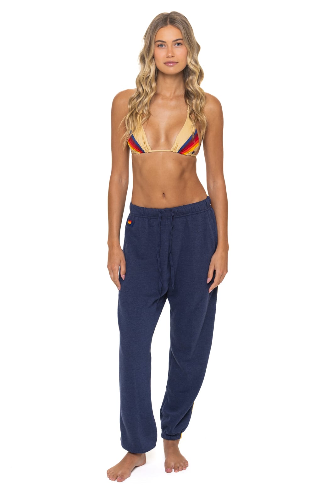 Classic 5 STRIPE SWEATPANTS - NAVY