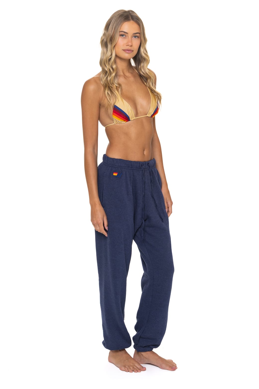 Classic 5 STRIPE SWEATPANTS - NAVY