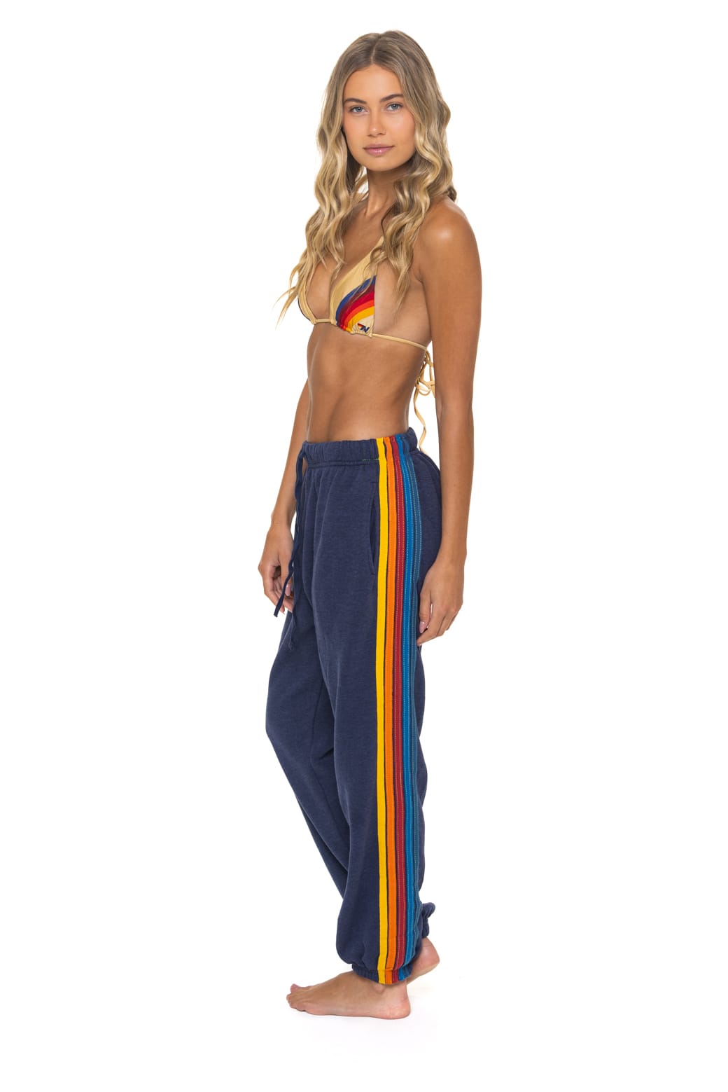 Classic 5 STRIPE SWEATPANTS - NAVY