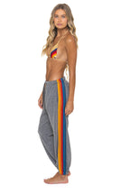 Classic 5 STRIPE SWEATPANTS - HEATHER GREY