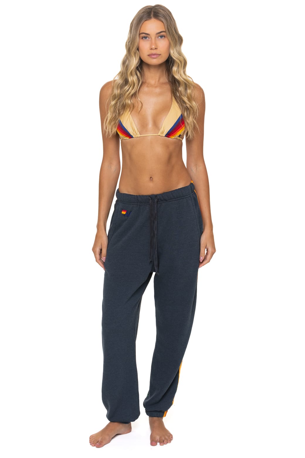 Classic 5 STRIPE SWEATPANTS - CHARCOAL