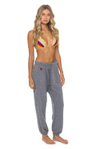 Classic 5 STRIPE SWEATPANTS - HEATHER GREY BLUE