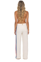 Classic 5 STRIPE WIDE LEG POCKET SWEATPANTS - VINTAGE WHITE