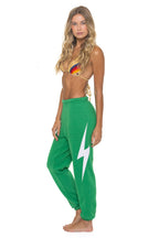 Classic BOLT STITCH SWEATPANTS - KELLY GREEN WHITE