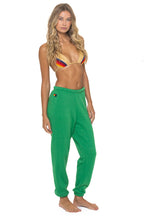Classic BOLT STITCH SWEATPANTS - KELLY GREEN WHITE