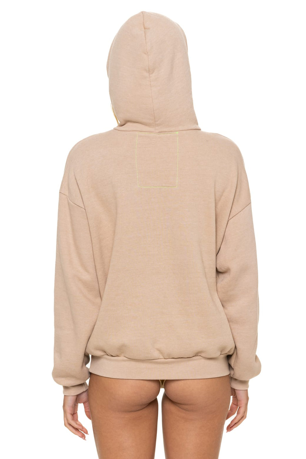 Classic 5 STRIPE RELAXED PULLOVER HOODIE - SAND